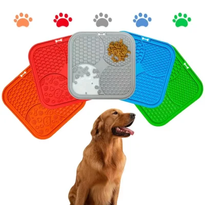 Factory Eco-friendly Silicone Dog Food Mat Custom Fun Dog Feeder Slow Eating Food Pet Bowl Small Slow Feed Eating Dog Bowl